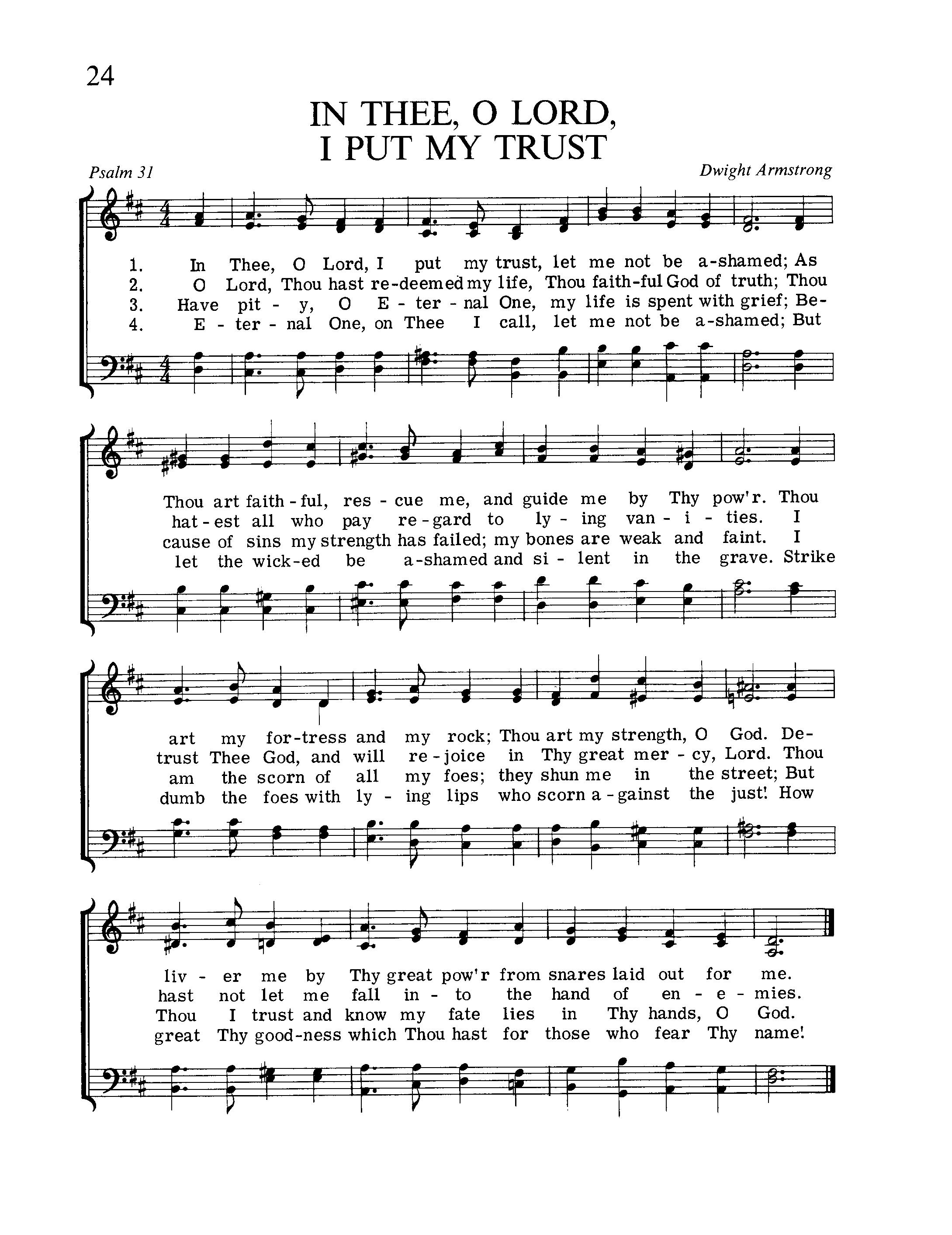 In Thee, O Lord, I Put My Trust